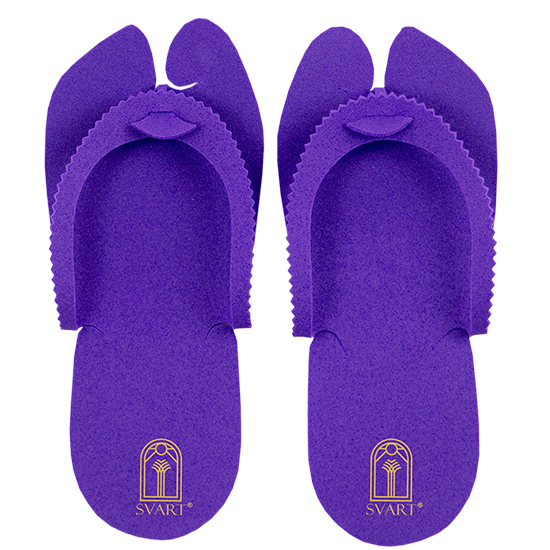 reusable pedicure slippers purple