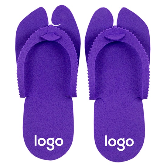 Custom-Logo-Printed-purple-Pedicure-Slippers