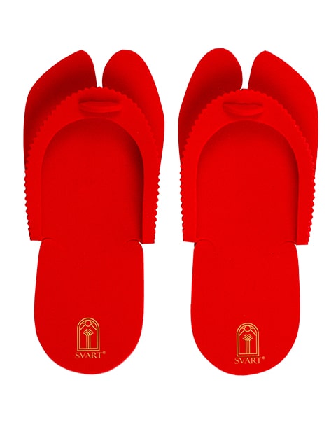 Disposable-Foam-Pedicure-Slippers-red